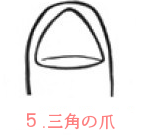 三角の爪