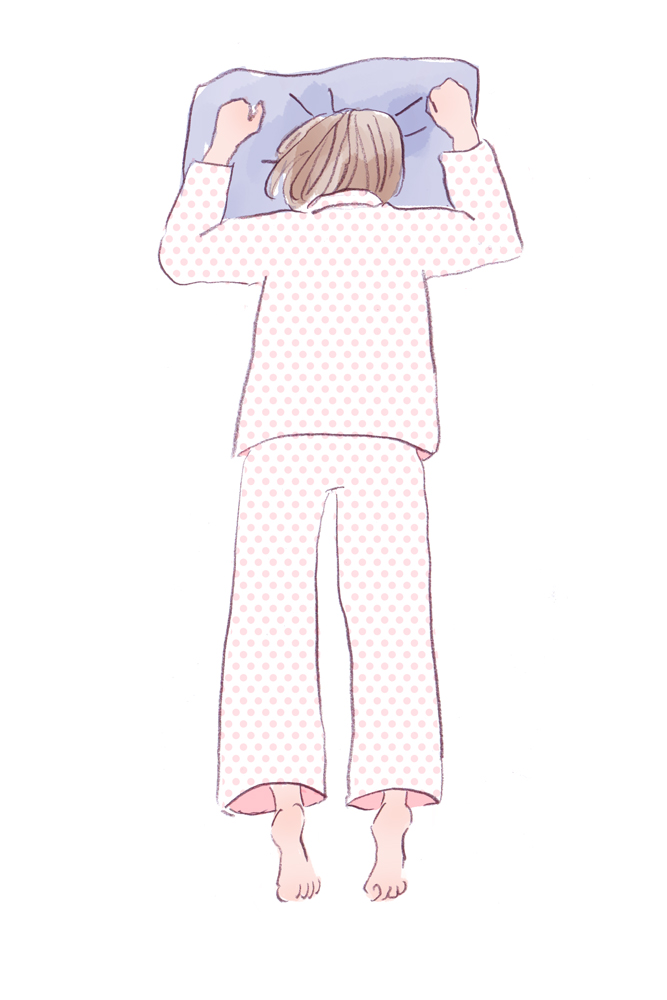 うつ伏せの寝相